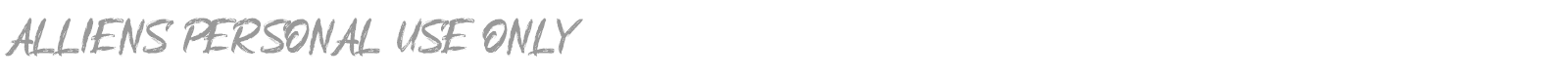 Alliens font preview